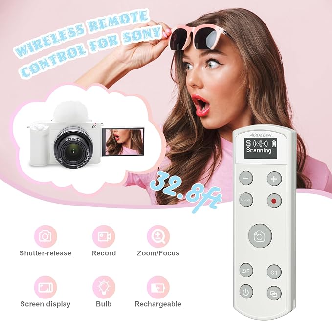 Remote Control for Sony Camera, USB-C Rechargeable Wireless Shutter Release - Image 2