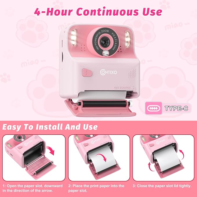 Contixo KC2A Kids Instant Print Camera - Image 6