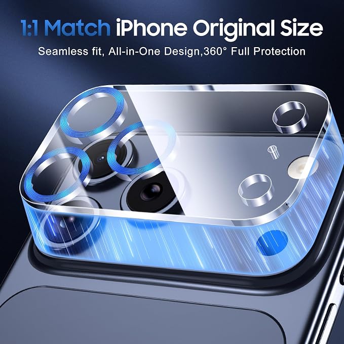 UniqueMe 3 Pack Compatible for iPhone 17 Pro Camera Lens Protector - Image 5