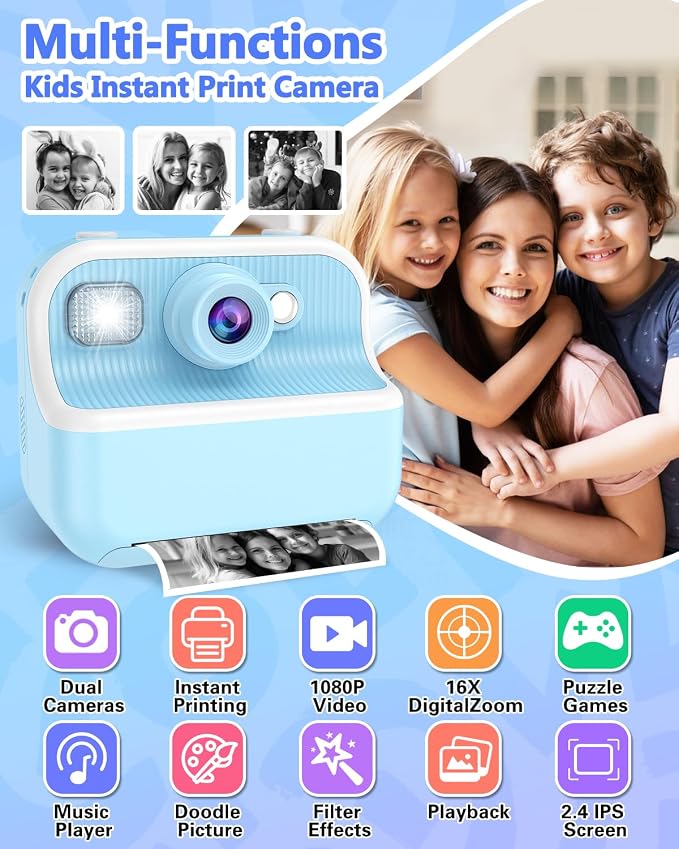 Kids Camera Instant Print, Christmas Birthday Gifts - Image 2