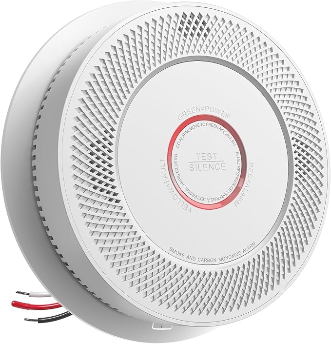 SITERWELL Hardwired Interconnected Smoke and Carbon Monoxide Detector, 10 Year by SITERWELL