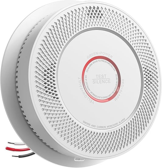 SITERWELL Hardwired Interconnected Smoke and Carbon Monoxide Detector, 10 Year by SITERWELL