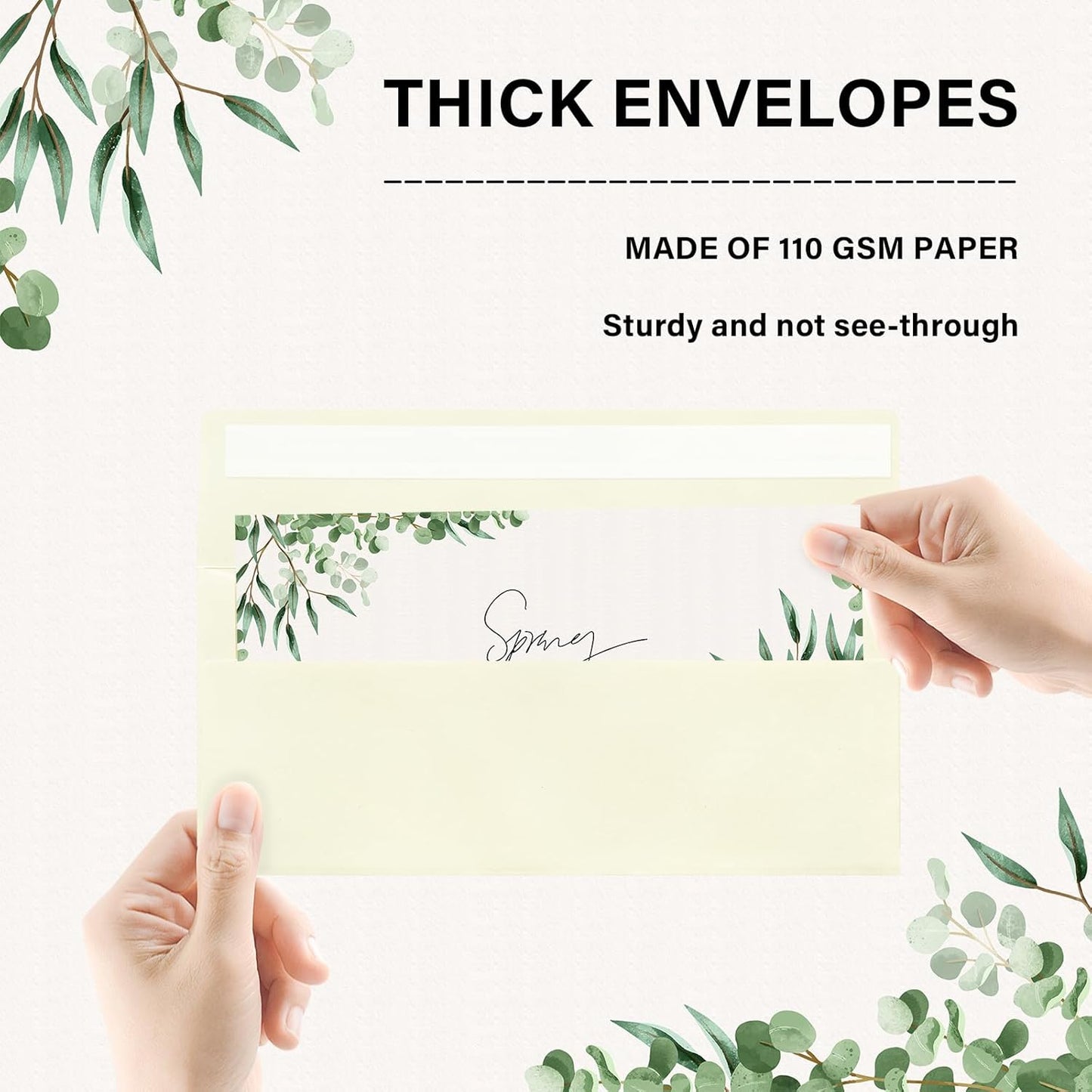 100 Pack #10 Business Envelopes, Self Seal Standard Ivory Envelopes for Secure Business & Legal Mailing, Office, Checks, Letter, Invoices, 4 1/8 x 9 1/2 Inches