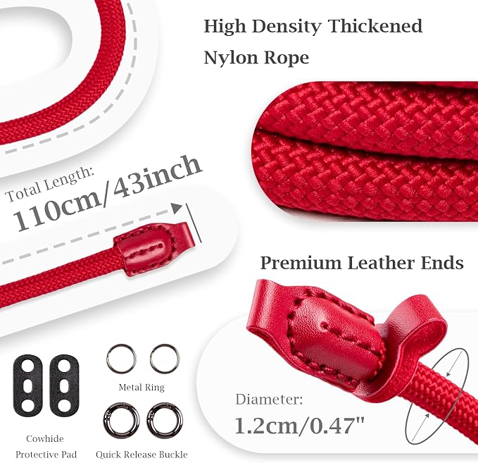 VOVMOEYA Nylon Braided Camera Rope Strap, Camera Neck Shoulder Strap - Image 3