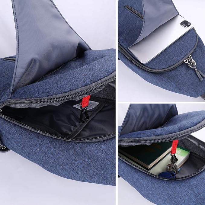 WATERFLY Crossbody Sling Backpack Sling Bag Travel Hiking Chest Bag Daypack - Image 4