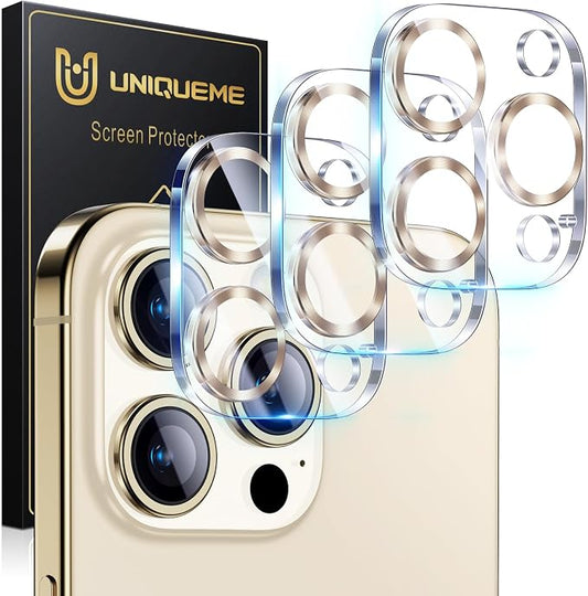 UniqueMe Compatible for 3 Pack iPhone 15 Pro/iPhone 15 Pro Max Camera Lens by UniqueMe