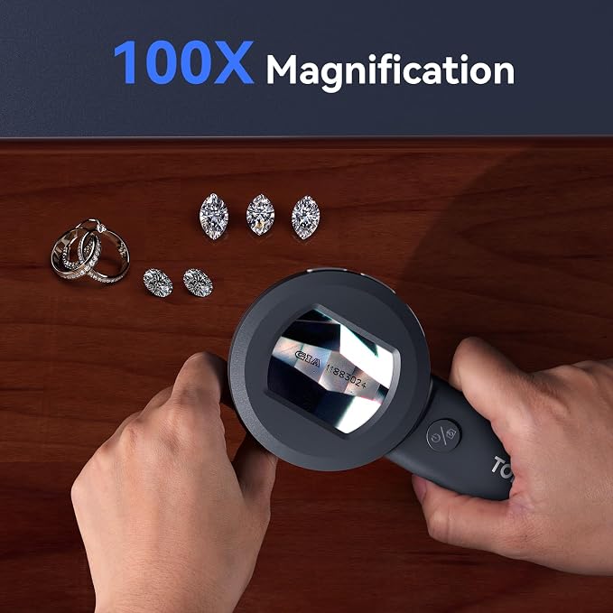 TOMLOV P10 Microscope for Adults Kids, Handheld Coin Magnifier - Image 4