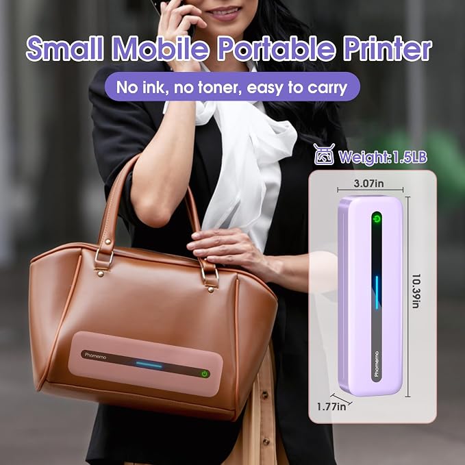 Phomemo Portable Thermal Printer, M832 Inkless Mobile Printer - Image 7