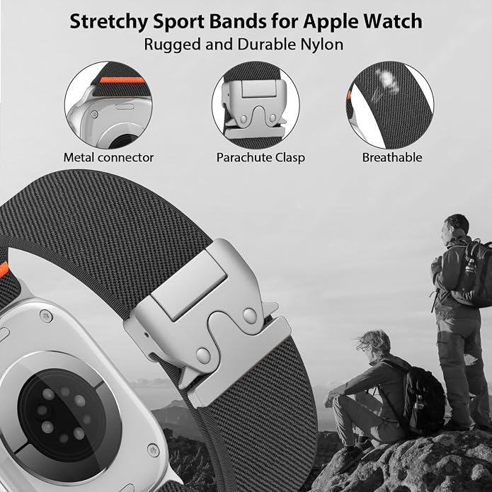 Elastic Sport Band for Apple Watch Ultra 3/2/1 Bands 49mm 46mm 45mm 44mm 42mm - Image 2