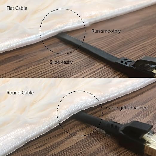 Jadaol Cat 8 Ethernet Cable 200ft, 40Gbps 2000MHz Flat S/FTP LAN Patch Cable - Image 5