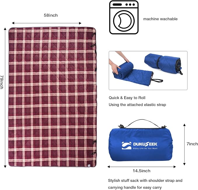 DUKUSEEK Waterproof Camping Blanket - Image 4