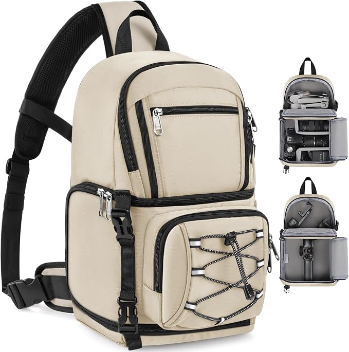 RAINSMORE Camera Bag, DSLR & Mirrorless Camera Sling Bag by RAINSMORE