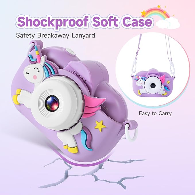 Kids Camera Toddler Toys for Girls Boys, YEEHAO 32MP Dual Lens Digital Camera - Image 6