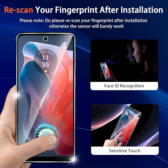 Designed for Motorola Moto G Play 5G 2024 Tempered Glass Screen Protector + - Image 4