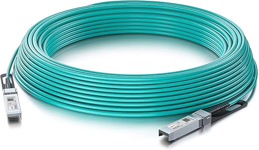Elfcam® - 0.5m/1.64ft 10G Active Optical Cable AOC OM3 SFP+ to SFP+ 10Gbps - Image 2