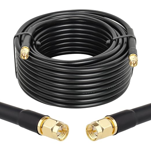 MOOKEERF KMR240 SMA Male to SMA Male Coaxial Cable 50 ohm Coax Ultra Low Loss by MOOKEERF