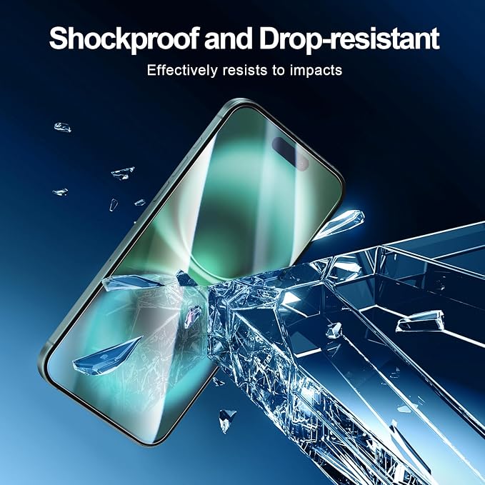 NEW'C 3x for iPhone 16 Screen Protector+ 3x Camera Lens Protector, Sensor - Image 6
