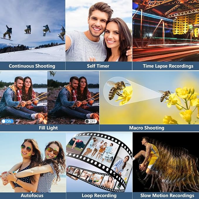 Digital Camera for Photography, 4K Vlogging Camera for YouTube 3" 180° Flip - Image 5