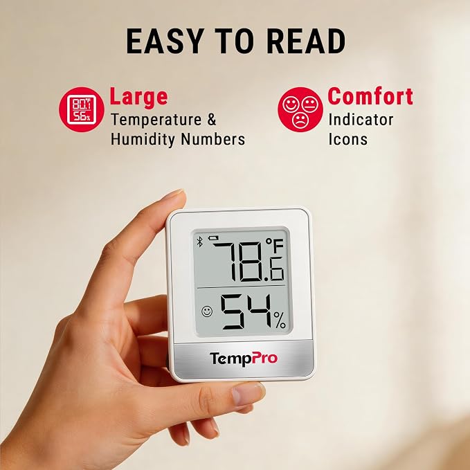 TempPro TP349 Bluetooth Hygrometer Thermometer - Image 4