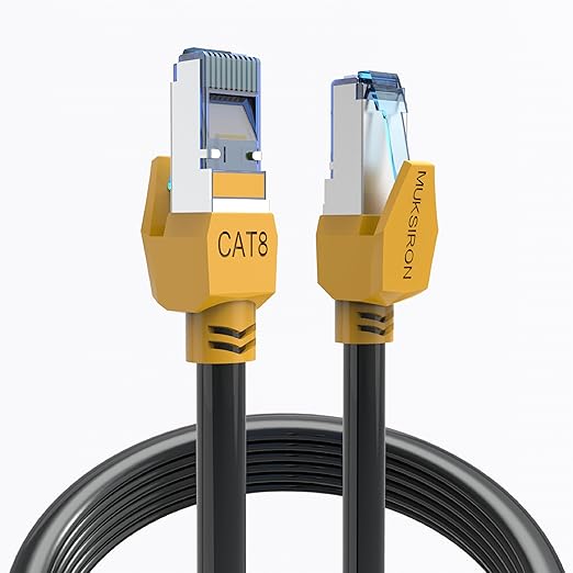 Cat 8 Ethernet Cable 50 ft, 40Gbps High Speed Gaming Network Cable 2000MHz by MUKSIRON