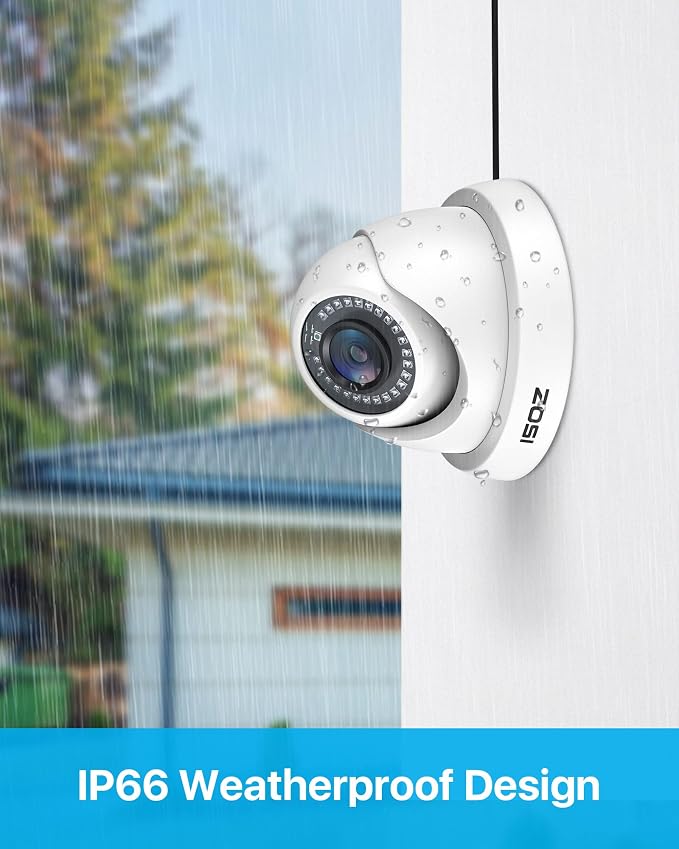ZOSI 4Pack 2MP 1080P HD Security Cameras, 80ft Night Vision, IP66 Weatherproof - Image 4