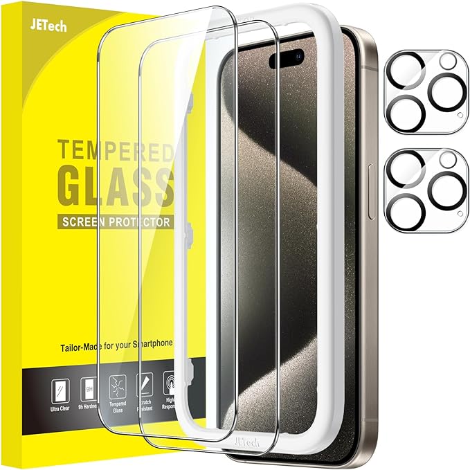 JETech Screen Protector for iPhone 15 Pro Max 6.7-Inch by JETech