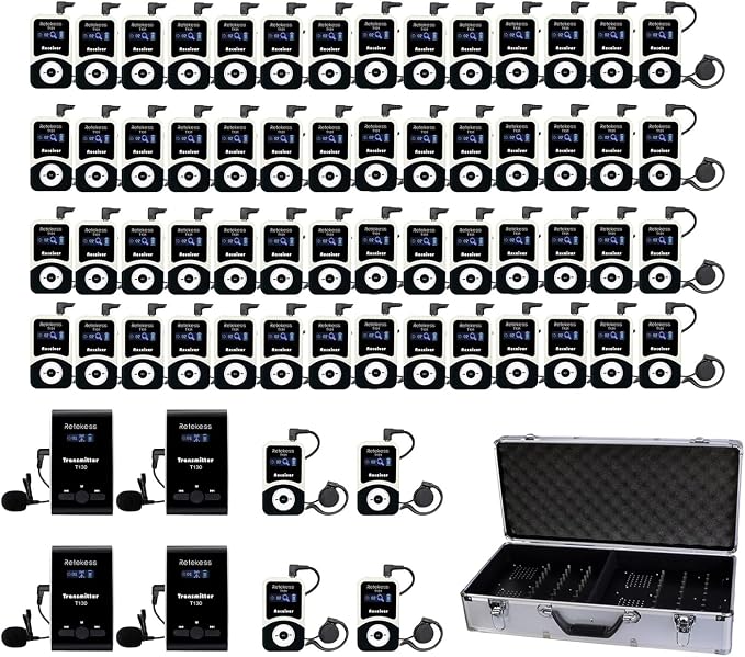 Retekess T130 Wireless Tour Guide System, Tour Guide Microphone and Speaker by Retekess