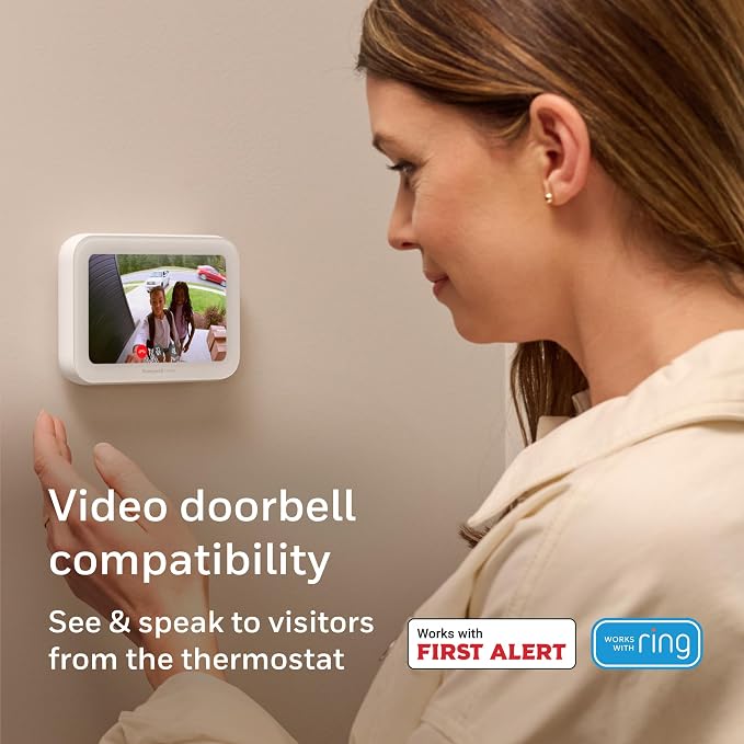 Honeywell Home X8S Premium Smart Programmable Wi-Fi Thermostat, Video Doorbell - Image 2