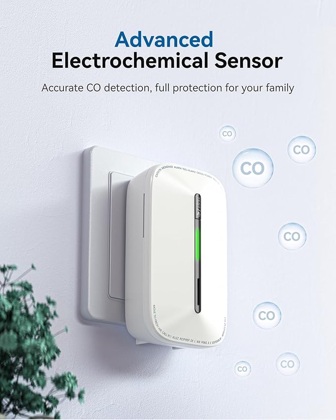 SITERWELL Plug in Carbon Monoxide Detector 10 Year Battery, CO Alarm Detector - Image 4