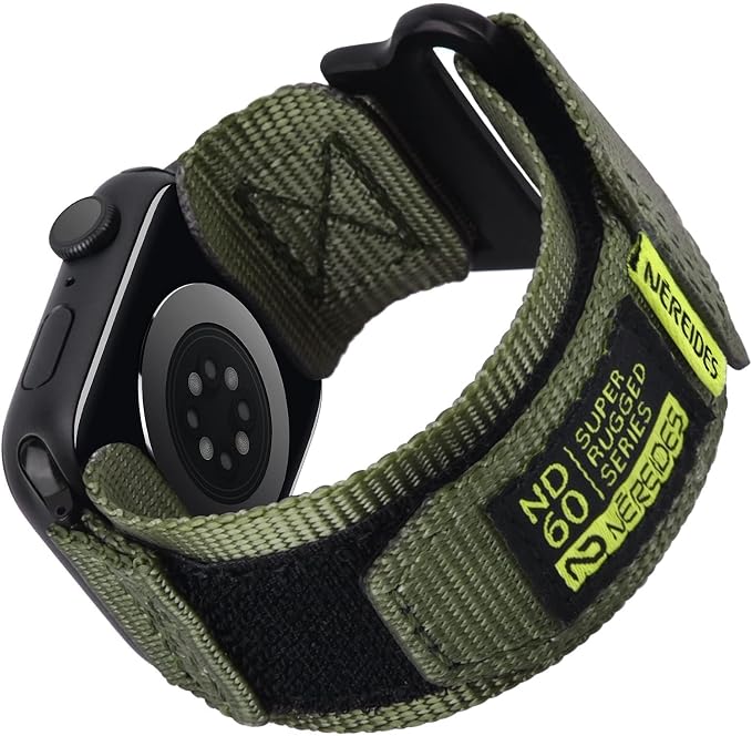 Nereides Compatible with Apple Watch Band Ultra 3/2/1, Nylon Sports Strap with by NEREIDES