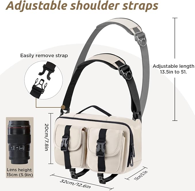 TAAOKA Camera Sling Bag, DSLR Camera Bag - Image 4
