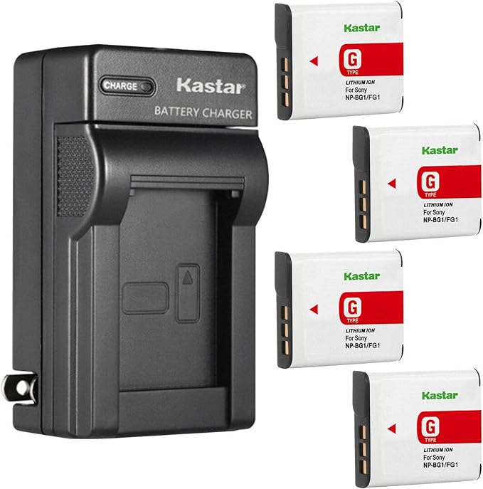 Kastar 4-Pack NP-BG1 Battery and AC Wall Charger Replacement by Kastar