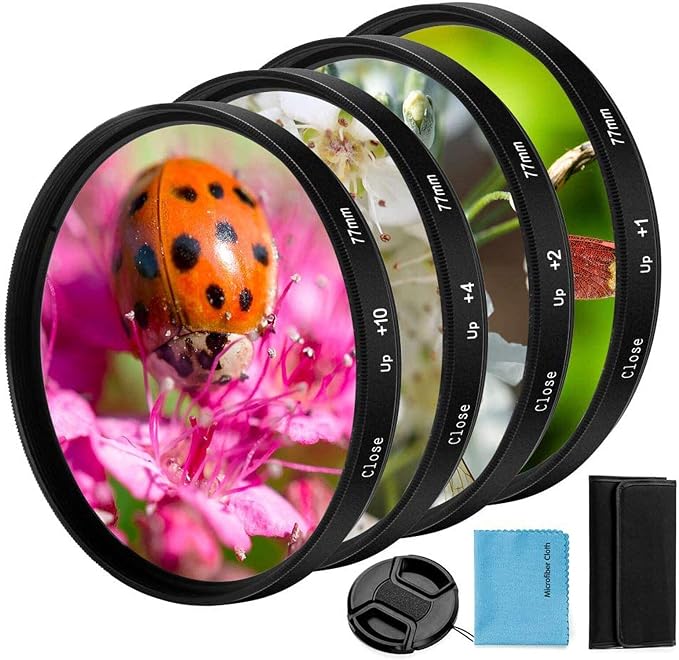 55mm Close-up Filter Kit 4 Pieces Macro Filter Accessory Close-up Lens Filter by Unknown