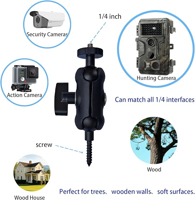 Adjustable Trail Camera Tree Mount: Game Camera Outdoor Mounting Bracket Holder - Image 3