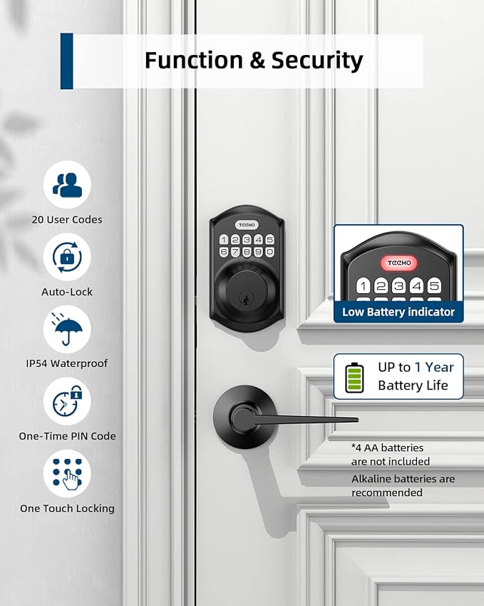 TEEHO TE001L Keyless Entry Door Lock - Image 5