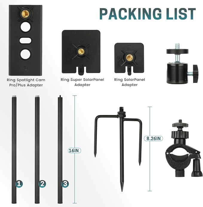 Camera Mount, 2-in-1 Pole Ground Stake Mount Stand - Image 6