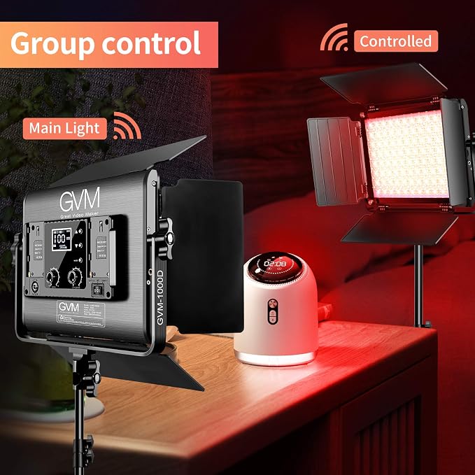 GVM RGB LED Video Light with Bluetooth Control, 360° Full Color 1000D PRO Video - Image 12