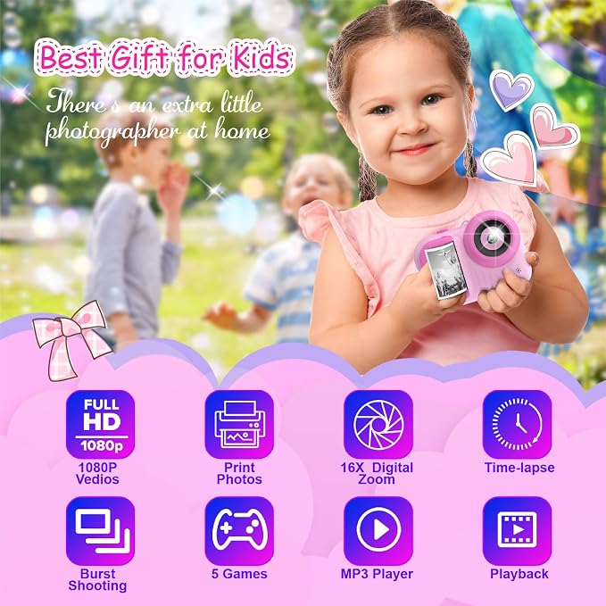 Kids Camera Instant Print, 3.5 Inch Screen Kids Digital Camera Instant - Image 2