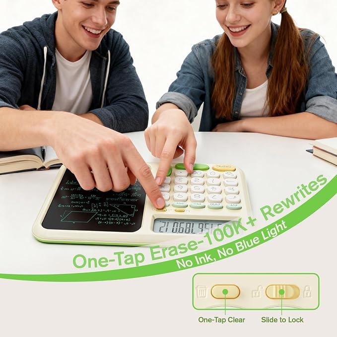 Desk Basic Calculator with Notepad - Image 6