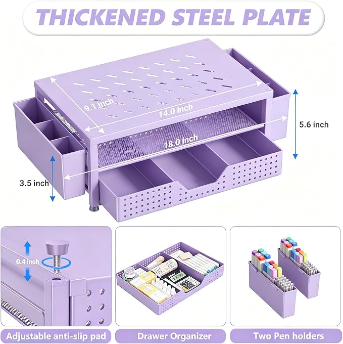 OPNICE Laptop Stand for Desk Organizer, Computer Monitor Stand Riser - Image 6