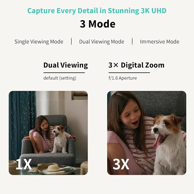 Alaga Indoor Security Camera, 360° Pan/Tilt, Human/Pet/Motion AI, Night Vision - Image 5