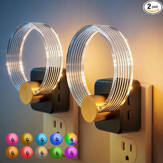 JandCase Night Light, 2 Pack Color Changing Night Lights Plug into Wall by JandCase
