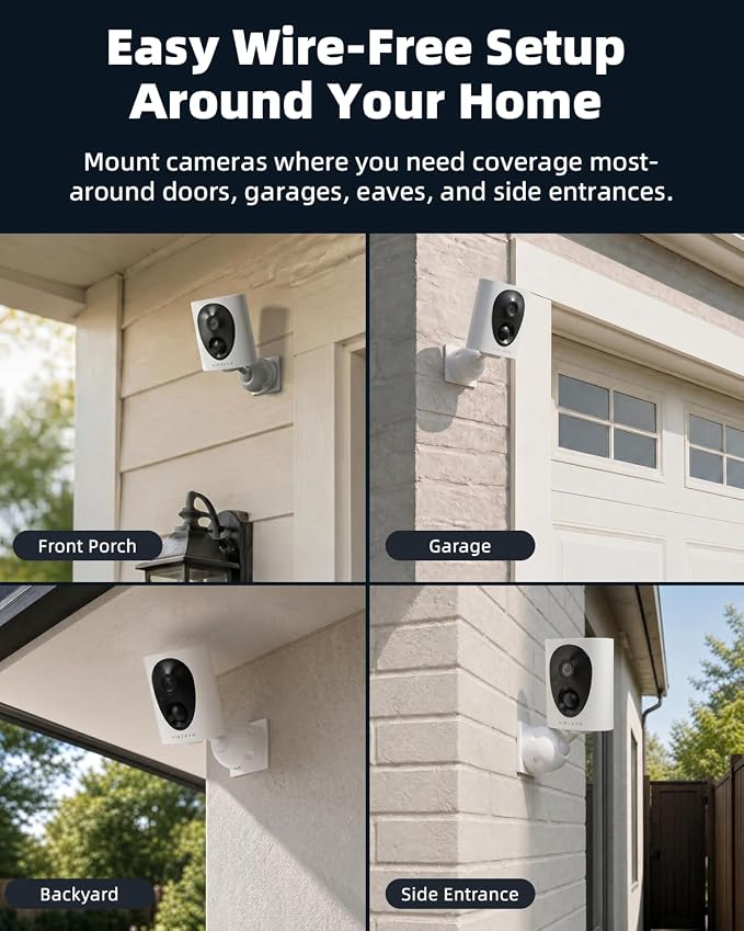 VIRTAVO VistaFlask 2K Security Cameras Wireless Outdoor, Battery Powered - Image 3