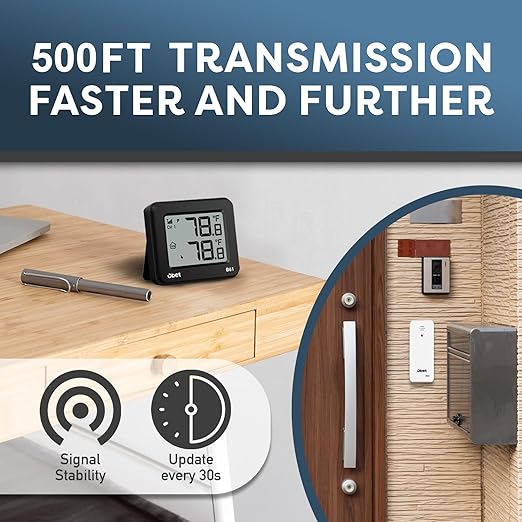 OBET Indoor Outdoor Thermometer Wireless Outdoor Thermometer Digital - Image 4