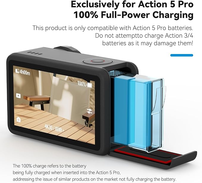 TELESIN Osmo Action 6 5 Pro Battery Charger - Image 3