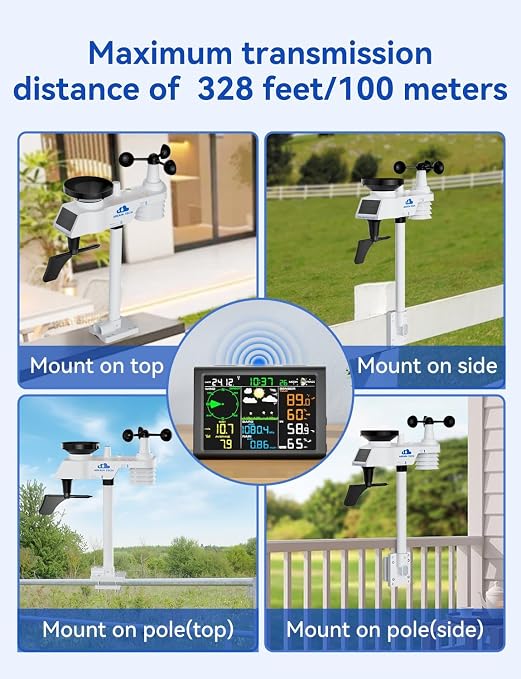 Wireless Weather Station with Outdoor Wireless Sensor, Radio Controlled Clock - Image 5