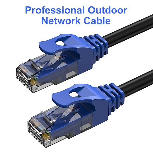 350FT Cat6 Outdoor Ethernet Cable, Heavy Duty Direct Burial, 24AWG CCA Patch - Image 2