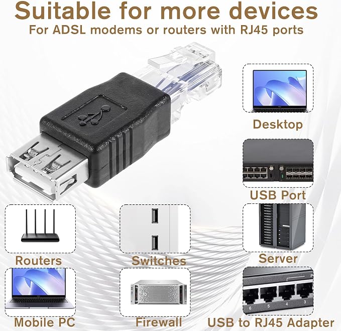 2 PCS USB to Ethernet Adapter, Ethernet to USB Adapter USB to Rj45 Ethernet - Image 6
