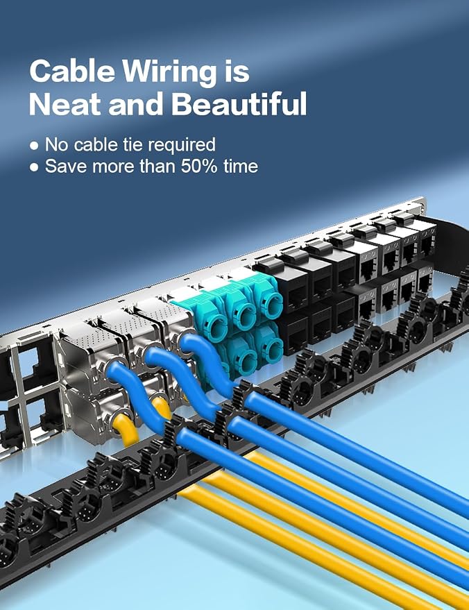 48Port Blank Keystone Patch Panel Rackmount&Wall Mount 1U 19-inch Network RJ45 - Image 3