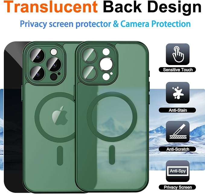 for iPhone 16 Pro Case with Privacy Screen Protector and Camera Protection - Image 2